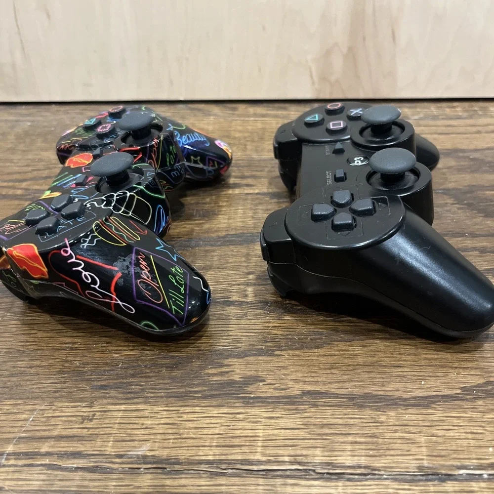 Unbranded 3rd Party Playstation 3 Controllers Lot of 2 Pattern CECHZC2U Wireless